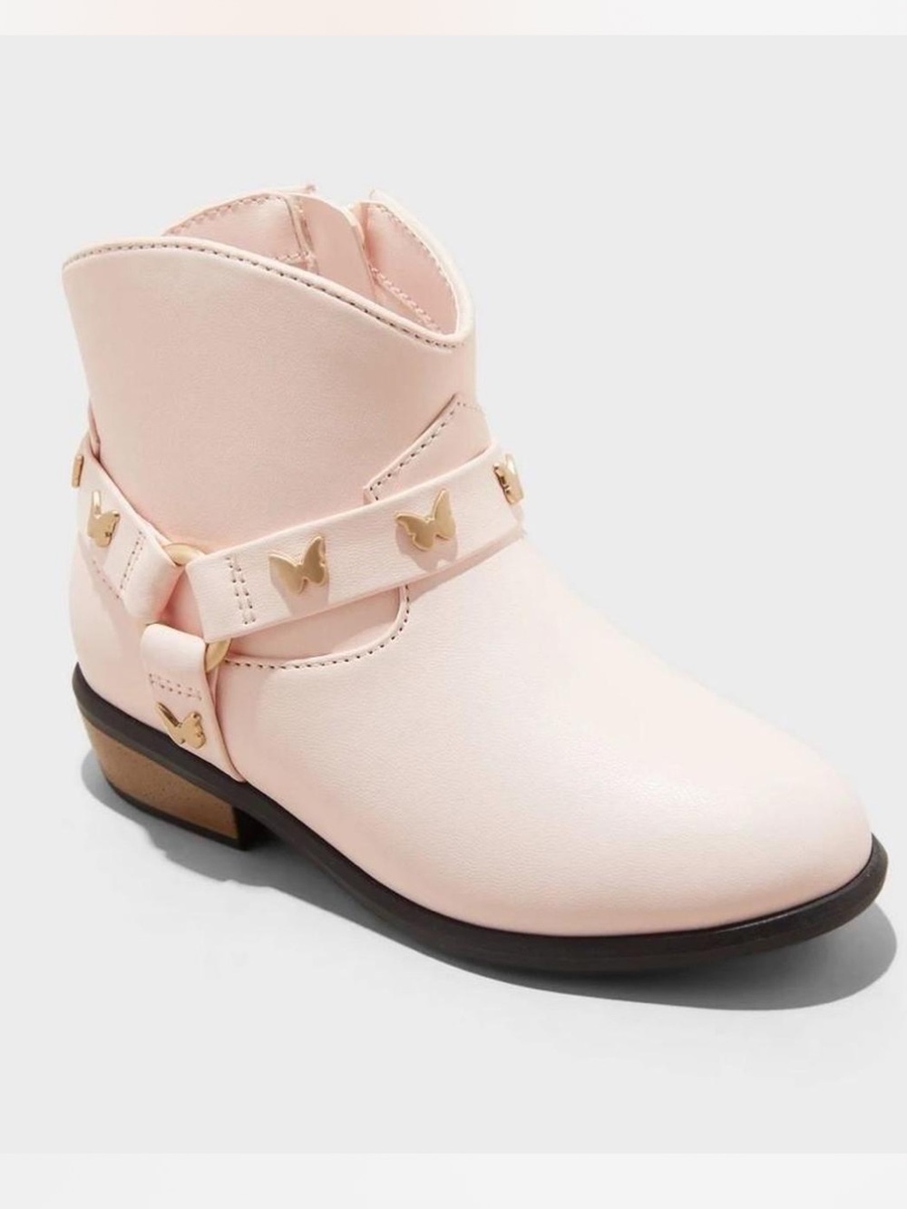 Cat & Jack pink butterfly boots NWT 5